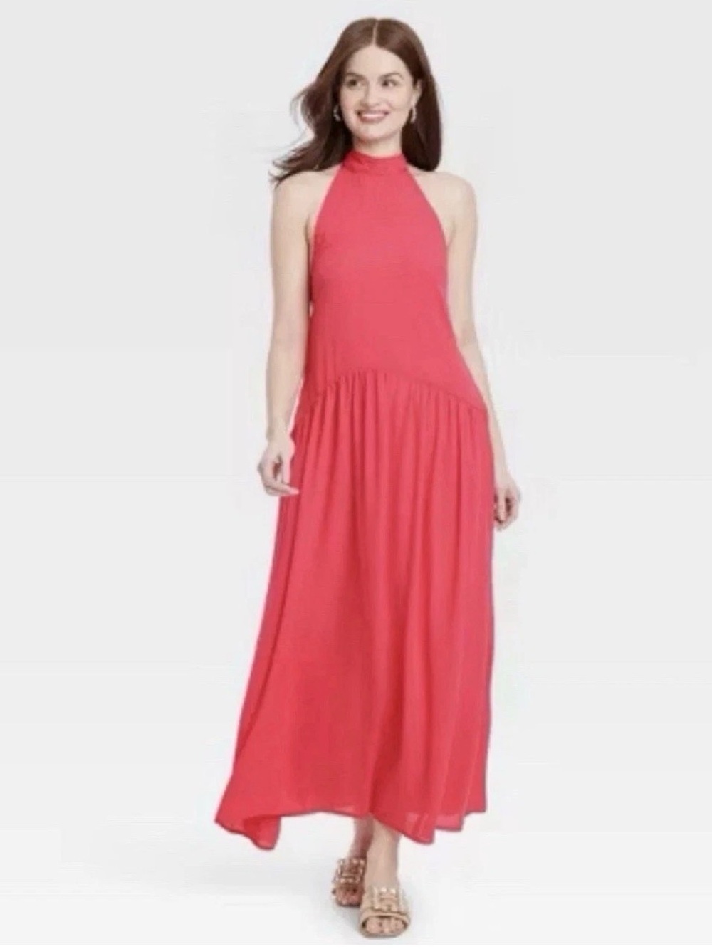 A New Day Halter-Neck Maxi Dress in Pink